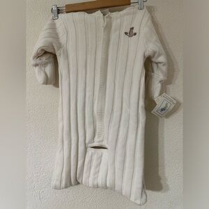 Beatrix Potter Baby Sleep Sack Off White Knit 100% Cotton Lining NWT size 0-17m